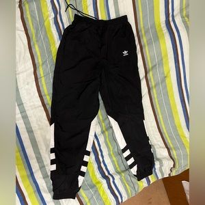 Adidas Black and White Logo Windbreaker Vintage Jogger